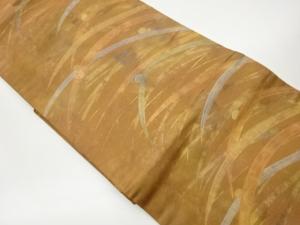 引箔流水に葦模様織出し名古屋帯